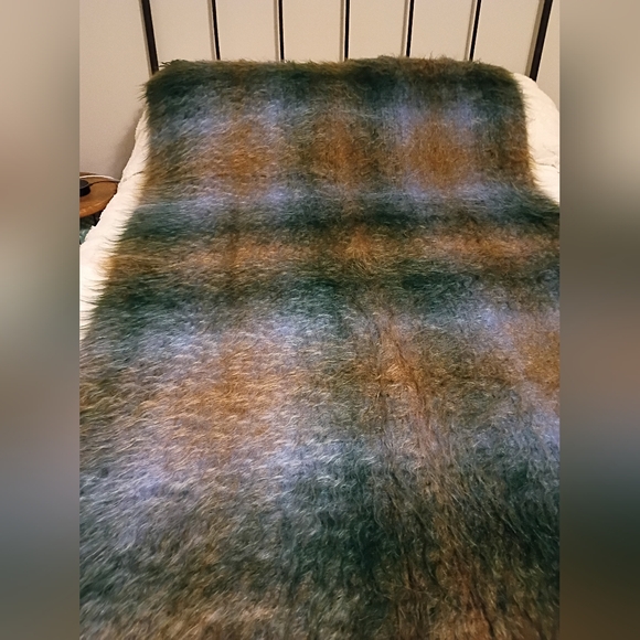Vintage Andrew Stewart Mohair Throw Blanket Scotland - Picture 2 of 5